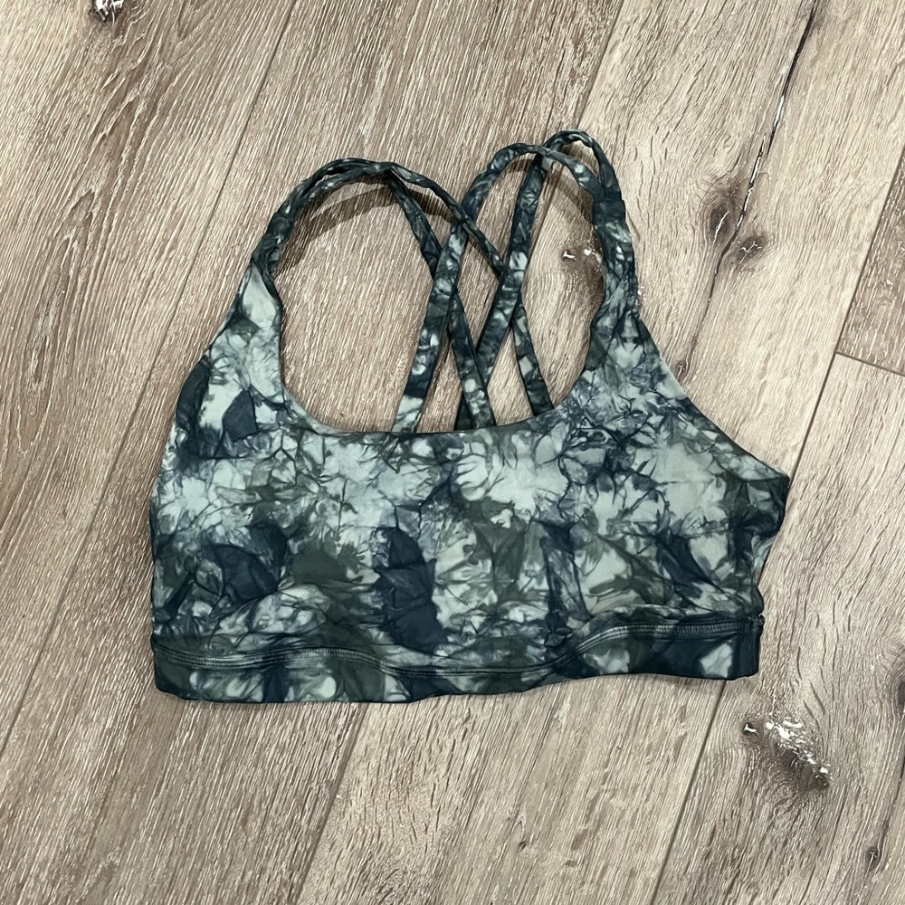 Lululemon Green Tie Dye Sports Bra